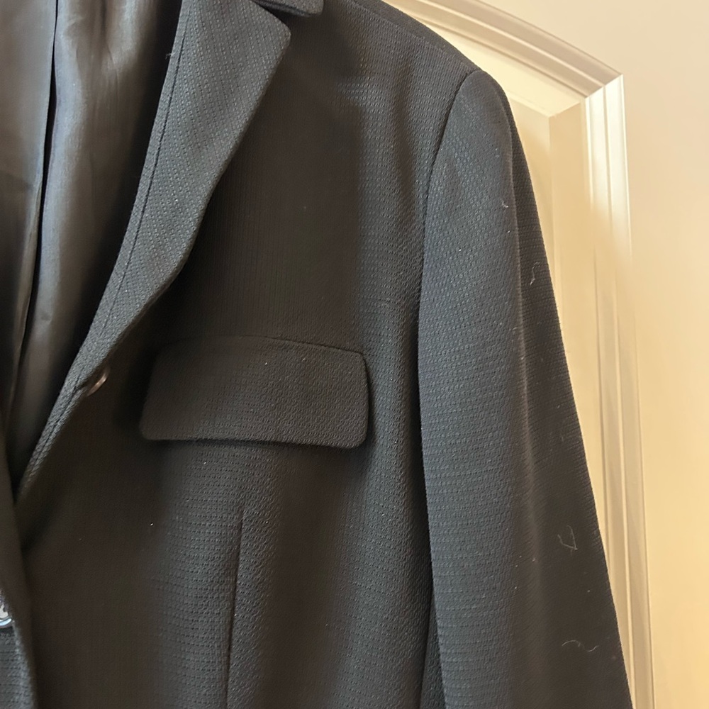 Vintage 90’s Ann Taylor Black 100% wool utility inspired lined blazer. EUC - Picture 4 of 14